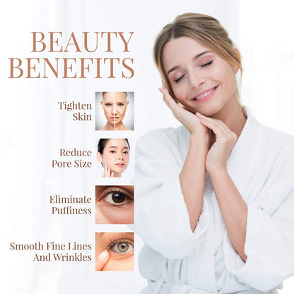 Ice Globes for Facials | Unbreakable Steel Cooling Roller | Cryo Sticks for Face | Massager for Face Neck & Eyes | Skin Care for Dark Circles, Puffiness, Wrinkles, Collagen Production (White)